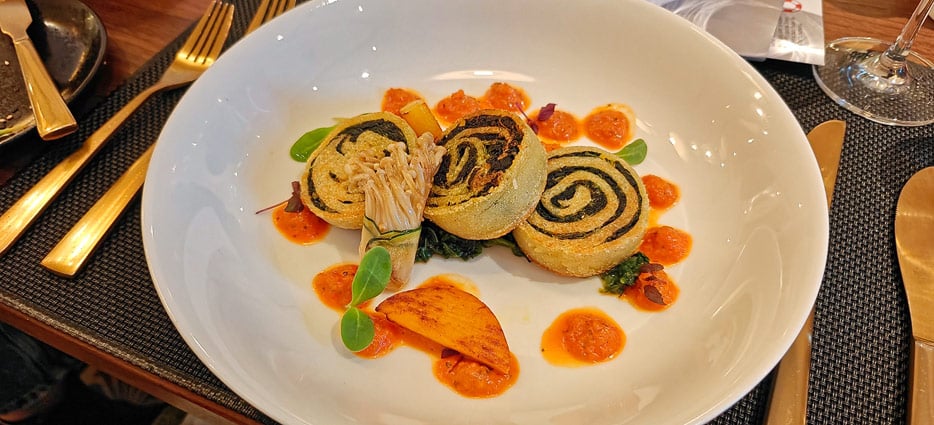 Polenta-Spinat-Roulade