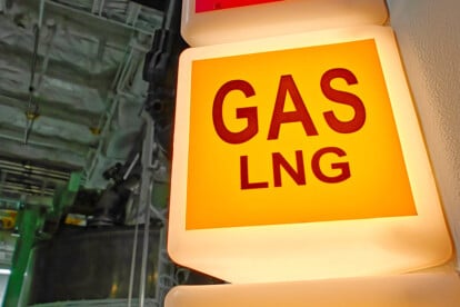 Symbolbild, Schriftzug "LNG"