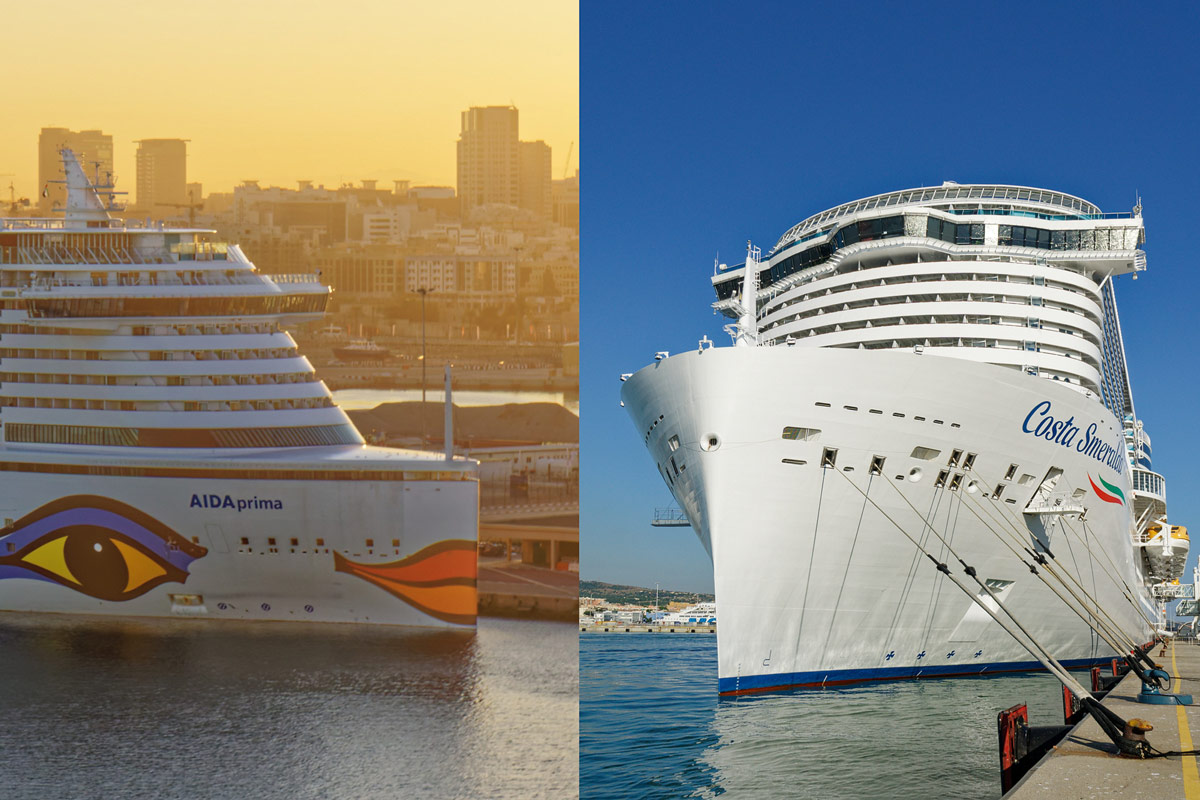 AIDAprima und Costa Smeralda im Vergleich