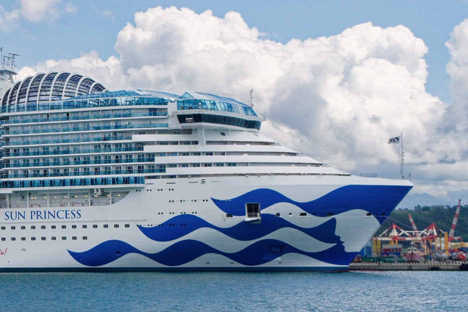 Das Meerhexe-Logo am Bug der Sun Princess