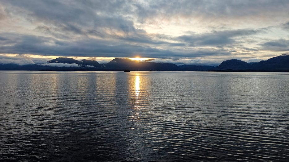 Sonnenaufgang nahe Ketchikan, Alaska
