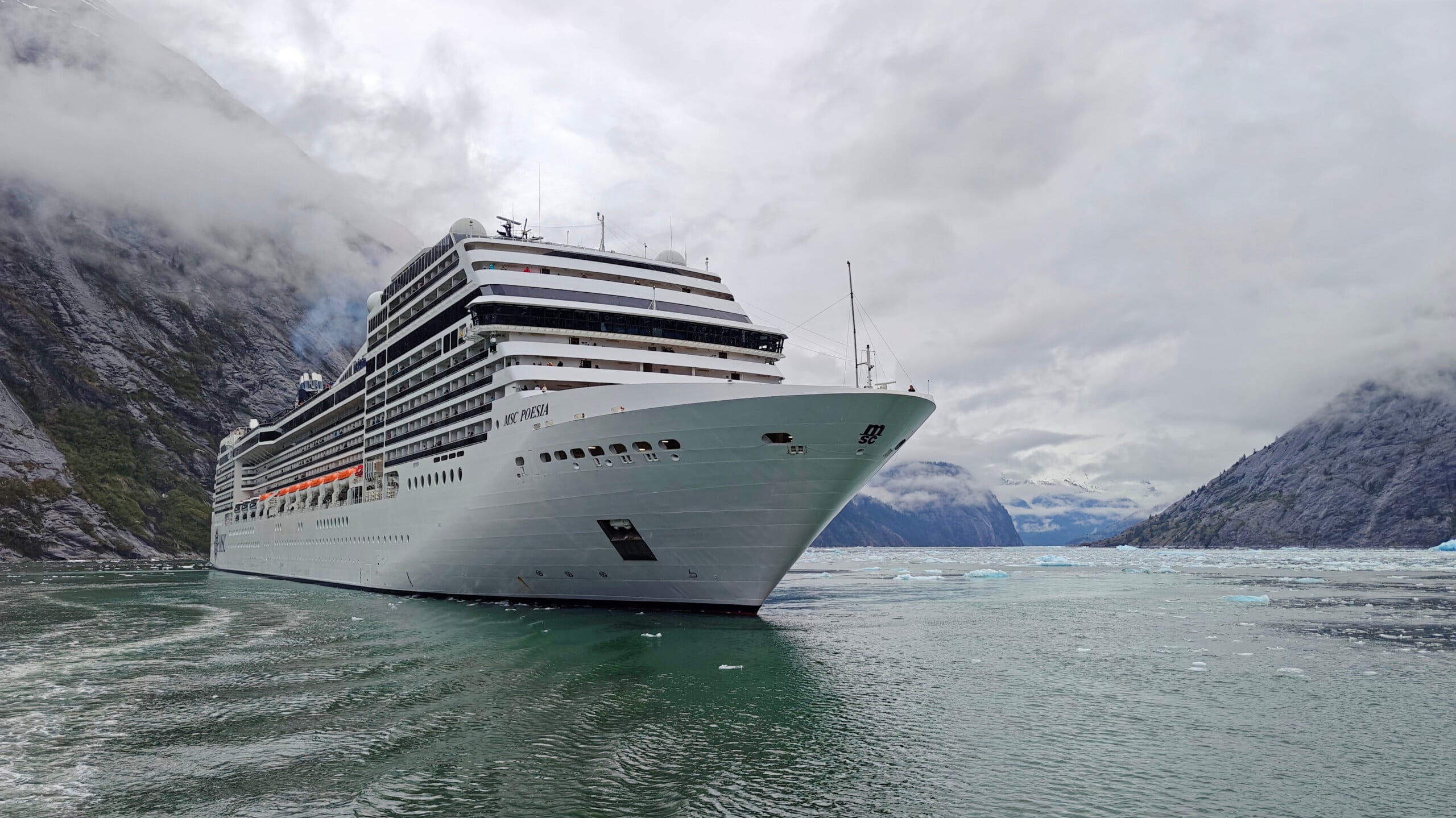 MSC Poesia im Endicott Arm Fjord