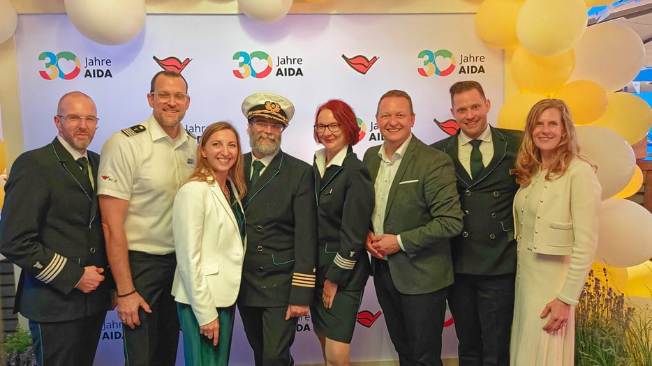 Fotowand zum AIDA-Geburtstag