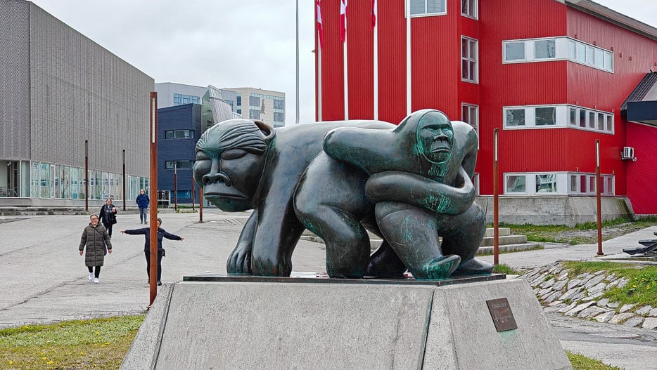 Bronzeskulptur Kaassassuk
