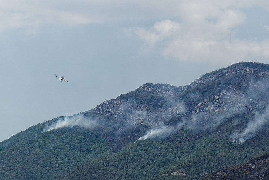 Waldbränder nahe Kotor