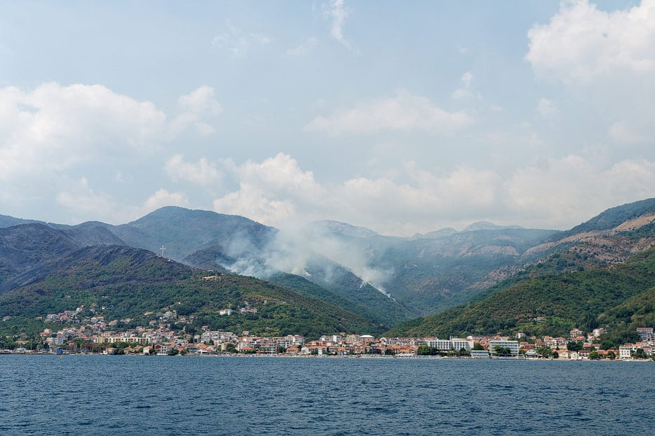 Waldbränder nahe Kotor