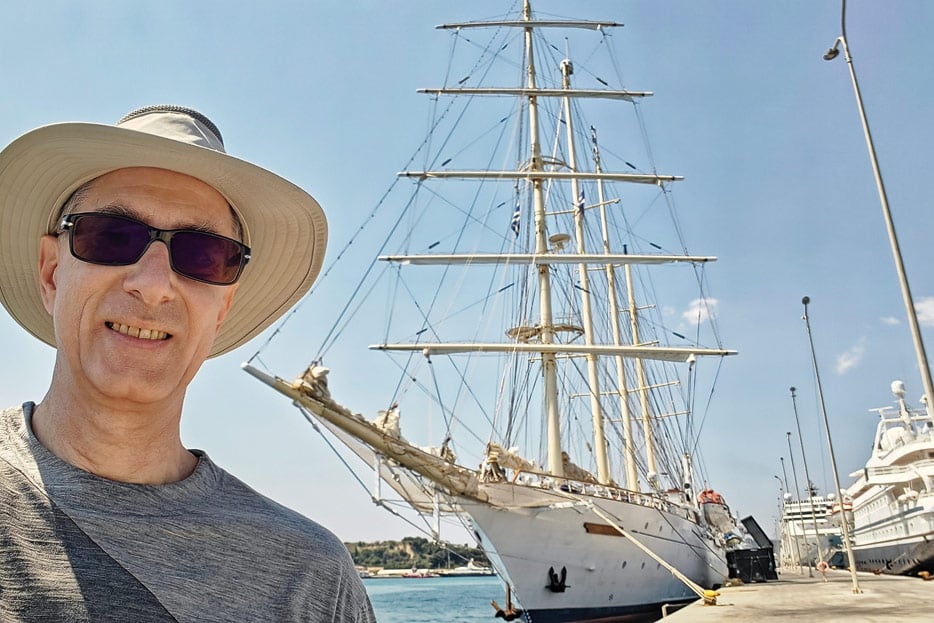 Star Clipper im Hafen von Kerkyra, Korfu