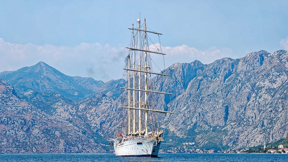 Star Clipper in der Bucht von Kotor