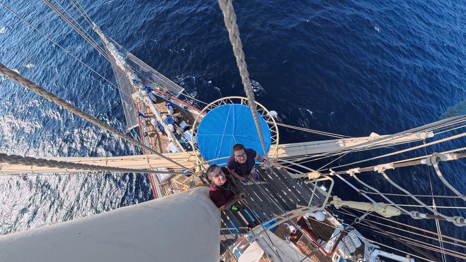 Mastklettern auf der Star Clipper