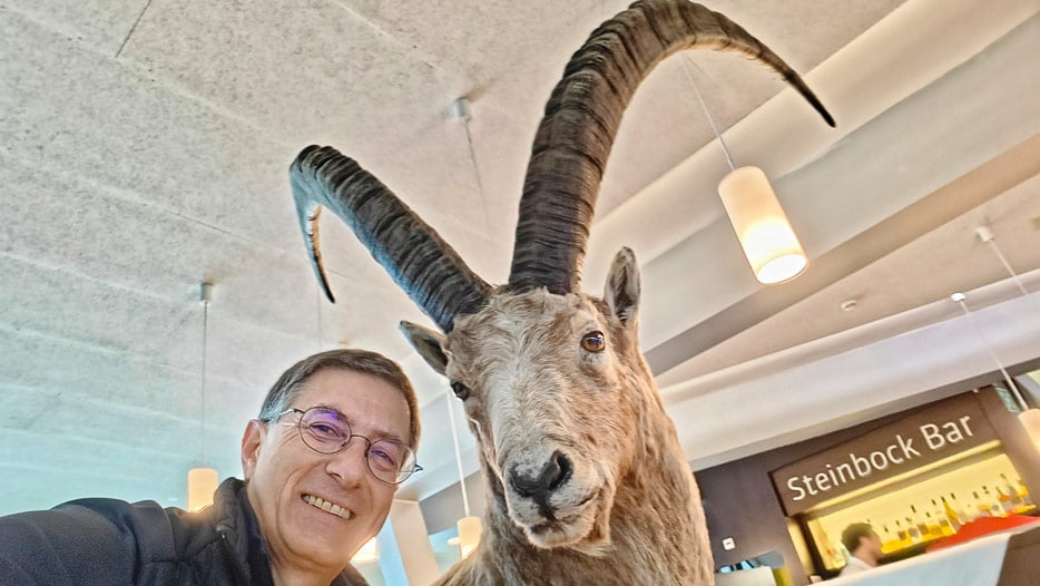 in der Steinbock-Bar oben am Pilatus